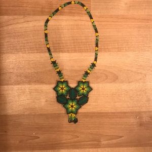Floral beaded necklace